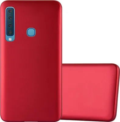 Produktbild von Cadorabo Schutzhülle für Samsung Galaxy A9 2018 Hülle in Rot Handyhülle TPU Silikon Etui Cover Case