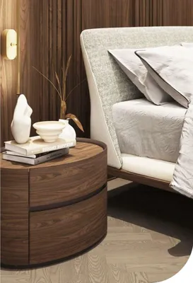 Produktbild von Weißes Bett Luxus Betgestell Moderne Schlafzimmermöbel Holzgestell