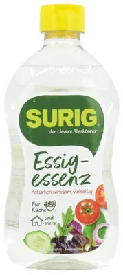 Image de Essence de vinaigre SURIG 400 ml avec 25 % d'acide acétique Vinaigre 100 % végétal pour nettoyer et détartrer