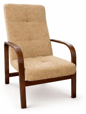 Zdjęcie produktu dla Fotel Nordic Comfort wypoczynkowy salon drewno orzech materi miodowy BM