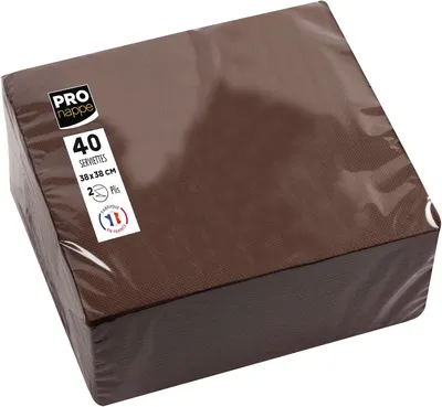 Productafbeelding van PROnappe SV623811I: PROnappe servetten voor het diner, 380 x 380 mm, chocoladebruin