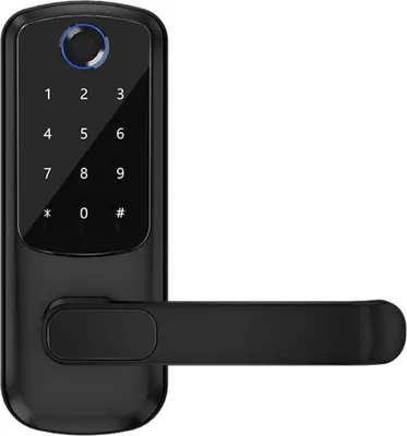 Produktbild von INF Smart Türschloss: Fingerabdruck, Passwort & Fernentriegelung für Holzüren