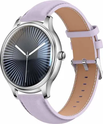 Productafbeelding van Smartwatch Colmi L28 (zilver-paars + paarse leren band)