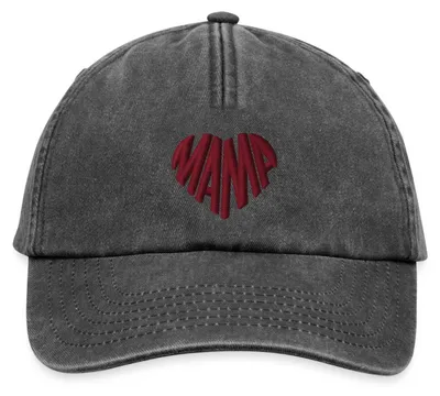 Produktbild von Spreadshirt Stickerei Mama Rotes Herz Vintage Cap, One size, Vintage Schwarz