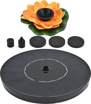 Zdjęcie produktu dla Lotus Solar Fountain Water Pump Pływająca mini fontanna zasilana energią słoneczną do kąpieli dla ptaków Ogród Staw Basen Outdoor1