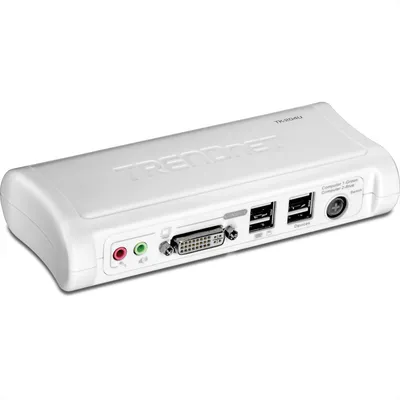 Image de TRENDnet Commutateur KVM 2 ports DVI USB avec kit audio