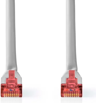 Produktbild von Nedis CAT6-Netzwerkkabel - RJ45 Stecker - RJ45 Stecker - SF/UTP - 0.50 m - Rund - PVC - Grau - Label