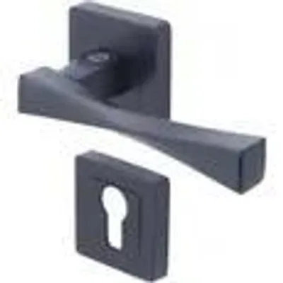 Produktbild von YALE – YPP7-V-PE 7 mm quadratischer Türgriff, Schwarz, YALE – Modell Verona – Eurozylinder-Durchgang