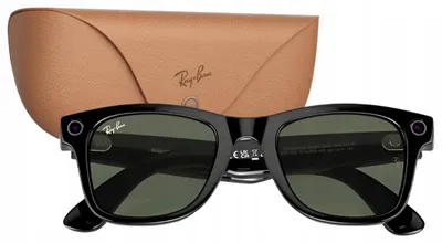 Image de Ray-Ban 50 mm Meta Lunettes Wayfarer, Noir One Size