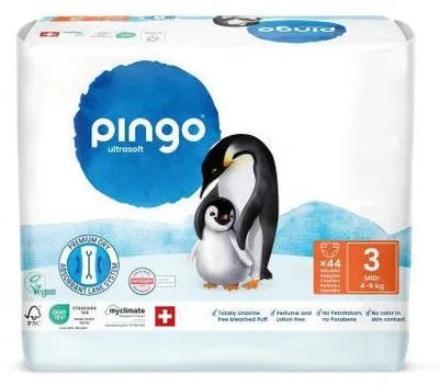 Produktbild von Windeln midi 4-9 kg Pinguin Pingo Swiss 44 St