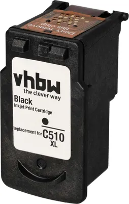 Produktbild von vhbw Tintenpatrone Schwarz kompatibel mit Canon Pixma MX340, MP282, MP492, MP495, MX320, MP499, MX330, MP480, MP490 Drucker (wiederaufgefüllt, 12ml)