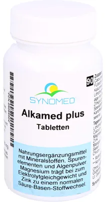Produktbild von SYNOMED Alkamed plus Tabletten mit Mineralstoffen, Spurenelementen und Algenpulver, 90 St. Tabletten
