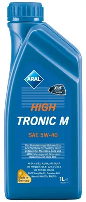Produktbild von 1 Liter ARAL 5W-40 HighTronic M BMW Longlife-01 MB 226.5 MB 229.3 MB 229.5 Porsche A40 Renault RN0700 Renault RN0710 VW 502 00 VW 505 00