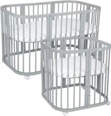 Immagine prodotto di Letto trasformabile Waldin 7 in 1, grigio, con materasso
