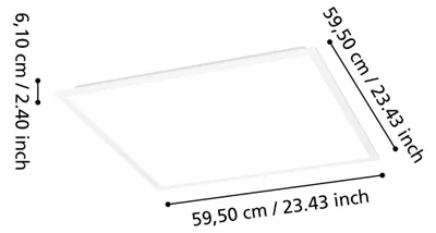 Image de Plafonnier LED Eglo Moradillo-Z blanc 60 x 60 cm RGB à intensité variable