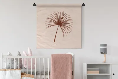 Produktbild von MuchoWow® Wandteppich Wandbehang Sommer - Pflanze - Pastell 90x90 cm Tapisserie Dekoration Wandtuch - Wandaufhänger