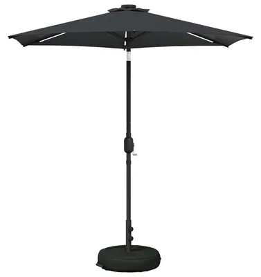 Zdjęcie produktu dla Parasol ogrodowy vidaXL z oświetleniem LED i podstawą, 230 x 230 cm