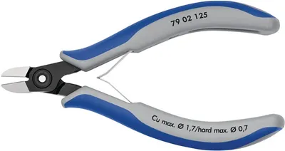 Obrázek produktu pro Knipex 79 62 125, Diagonální kleště, Chrom Vanadová ocel, Plast, Modrá, Šedá, 125 mm, 58 g