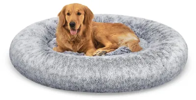 Produktbild von Hundebett - Haustierbett - 100% Baumwolle - Atmungsaktiv - Maschinenwaschbar - Für Hunde - Grau