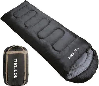 Produktbild von Famanu Schlafsack 4 Jahreszeiten leichtgewichtig wasserfest mit Kompressionssack für Erwachsene und Kinder - Camping