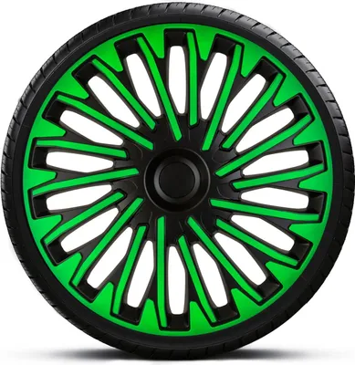 Produktbild von Radkappen Radzierblenden SATZ (4Stück) 14 Zoll SOHO GREEN BLACK Z460257