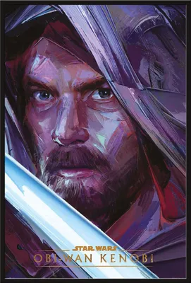 Produktbild von Star Wars - Kenobi Jedi Knight - Poster - Größe 61x91,5 cm Kunststoff-Rahmen schwarz