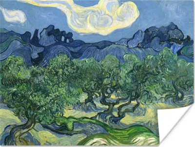 Produktbild von MuchoWow® Poster Die Olivenbäume - Vincent van Gogh 40x30 cm - Plakate für die Wände - Poster Wohnzimmer