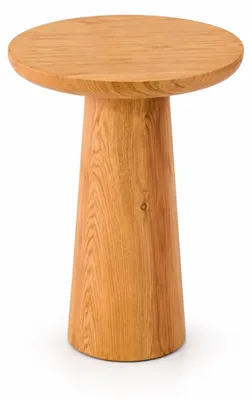 Obrázok produktu pre Beistelltisch Minimalistisch Eiche Natur Hoch Rund Holz