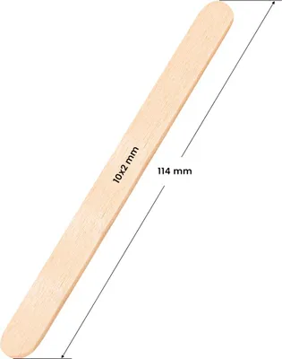 Obrázek produktu pro Dřevěná špachtle střední 114x10x2 mm - 100 ks