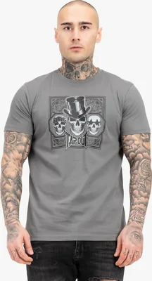 Produktbild von Tapout Skull Kurzarm-t-shirt Grau M Mann Grau M
