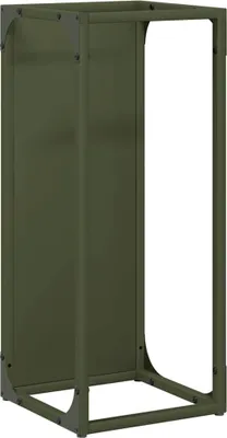 Produktbild von vidaXL Brennholzregal Olivgrün 25x25x60 cm Kaltgewalzter Stahl