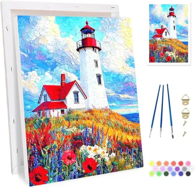 Obrázok produktu pre Maľovanie podľa čísel 20x30 cm, s rámom, akrylové farby, pre nástenná dekorácia