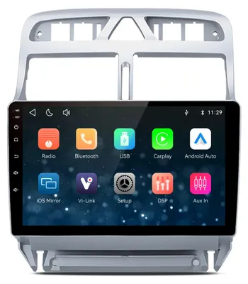 Obrázek produktu pro Autorádio Linux pro Peugeot 307 SW CC (2002-2013), 9 palců, s bezdrátovým CarPlay a Android Auto, kompatibilní s DAB+