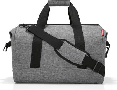 Produktbild von reisenthel, allrounder L Twist Silver, Reisetasche Schultertasche, 30 l, 48x39.5x29 cm, Polyester, wasserabweisend, Doktortaschen-Konstruktion, 6 Innenfächer, 1080 g, bis 15 kg