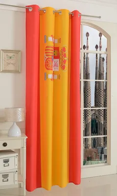 Produktbild von Gardine Vorhang Ösenschal Spanien Flagge 245x140 Fußball Fan Flag Banner Landesfarben, 20360