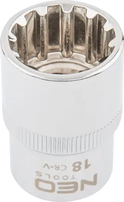 Produktbild von Vielzahn-Steckschlüsseleinsatz 1/2", 18 mm