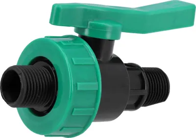 Image de Robinet à boisseau sphérique 1/2" x 1/2" en polypropylène, filetage mâle