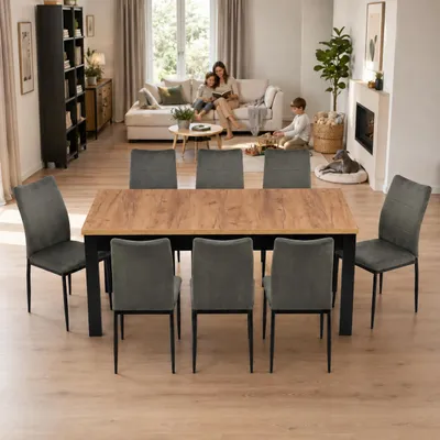 INSPIRO Essgruppe – Platz für gemeinsame Mahlzeiten mit der Familie, KI-generiertes Bild
