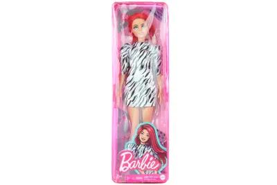 Immagine prodotto di Bambola Barbie Fashionistas (capelli rossi) con abito a maniche a sbuffo a fantasia