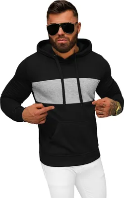 Obrázek produktu pro Pánská mikina s kapucí Black OZONEE JS/8B1308/3 XXL