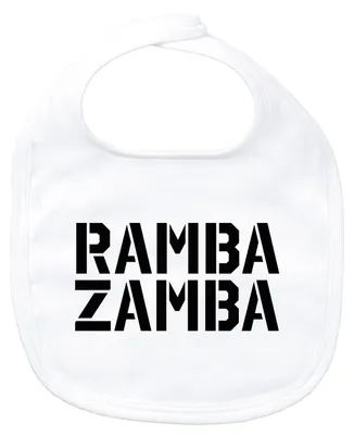 Produktbild von Huuraa Baby Lätzchen Rambazamba Schriftzug White Klettverschluss  Baumwolle Latz Geschenkidee
