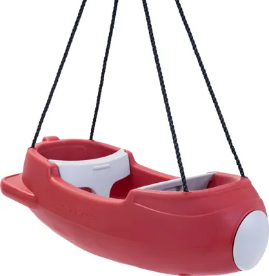 Produktbild von Step2 Rocket Swing Kunststofhaukel in Rot | Doppelschaukel in Raketenform mit Sicherheitsgurten | Schaukelsitz aus Kunststoff für 2 Kinder | Max. 22,6 kg pro Kind