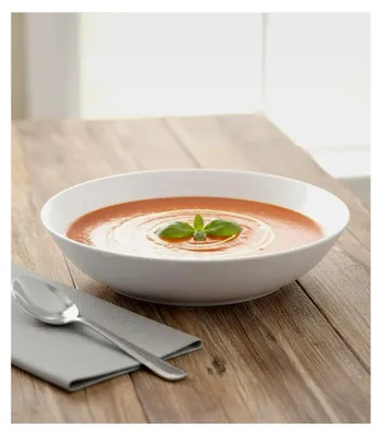 Produktbild von Suppenteller Set 6 Stück Tiefteller Salatteller - Porzellan - Weiß - Ø 20 cm