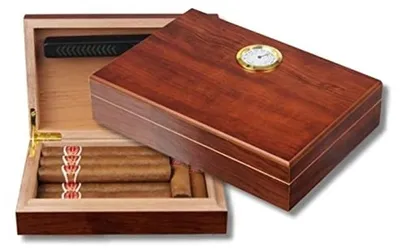 Productafbeelding van Humodor voor onderweg - Bruin - 20 x 14 x 5.5 cm