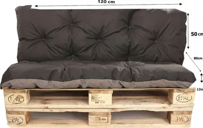Produktbild von Palettenkissen set 120x80x50cm, Palettenkissen Schwarz, palettenkissen outdoor, Gartenkissen, europaletten sitzkissen, Satz Kissen für Gartenmöbel