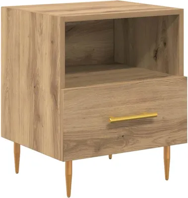 Image de Table de chevet Marron 40 x 35 x 47,5 cm Bois d'ingénierie