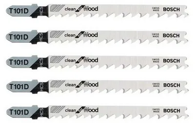 Image de Lot de 5 lames de scie sauteuse T 101 D BOSCH 2608630032 pour bois