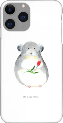 Produktbild von Mr. & Mrs. Panda Iphone 11 Pro Handyhülle Chinchilla Blume - Weiß - Geschenk, Chaos, Handy Case, Lustige Sprüche, Kummer, Liebeskummer, Büro, Premium Kunststoff