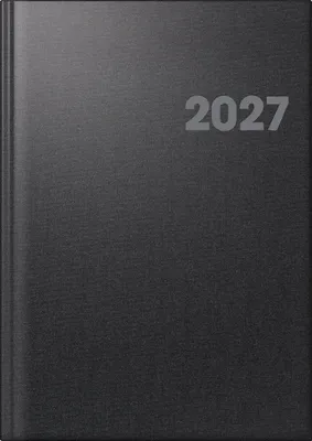 Produktbild von BRUNNEN 1076361907 Buchkalender Mod. 763 2027 A4, Kunststoff, vulkanschwarz