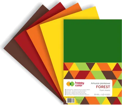 Produktbild von Schaumstoffplatten A4/ 5 Blätter/5 Farben Wald 8747